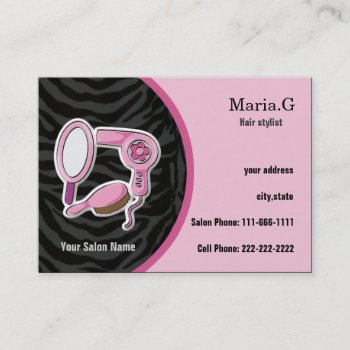 Pink Hair Salon Businesscards Appointment Card by MG_BusinessCards at Zazzle