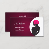Pink Hair Salon businesscards Business Card (Front/Back)