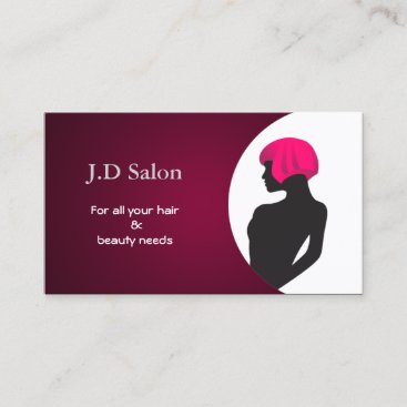 Pink Hair Salon businesscards Business Card