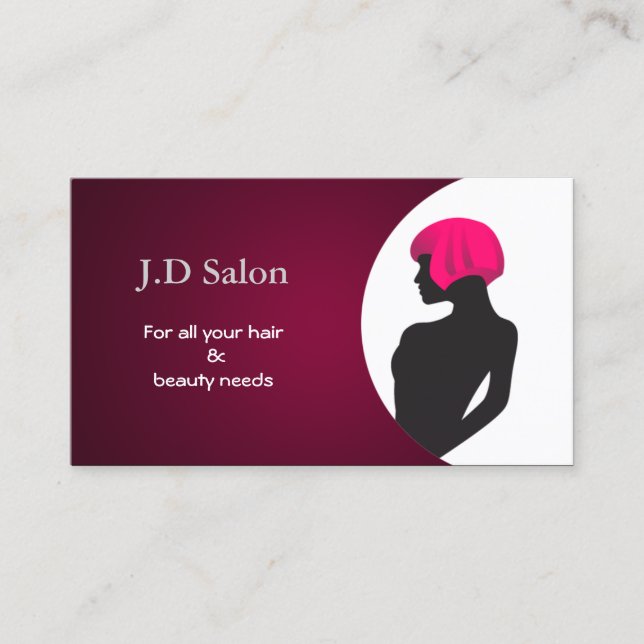 Pink Hair Salon businesscards Business Card (Front)