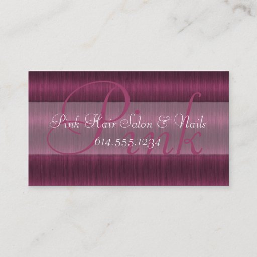 Customizable Pink Hair Salon Stylist Beautician Business Cards