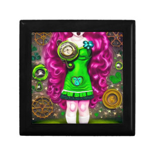 Pink Hair St. Patrick’s Day Doll Gift Box