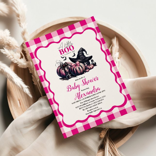 Pink Halloween Baby Shower Invitation (Creator Uploaded)