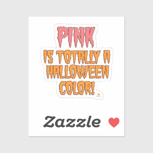 Pink Halloween Color Fun Art Vinyl Sticker (Sheet)