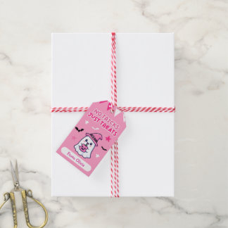 Pink Halloween Favor Tags