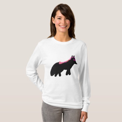 Pink Halloween fox costume T_Shirt