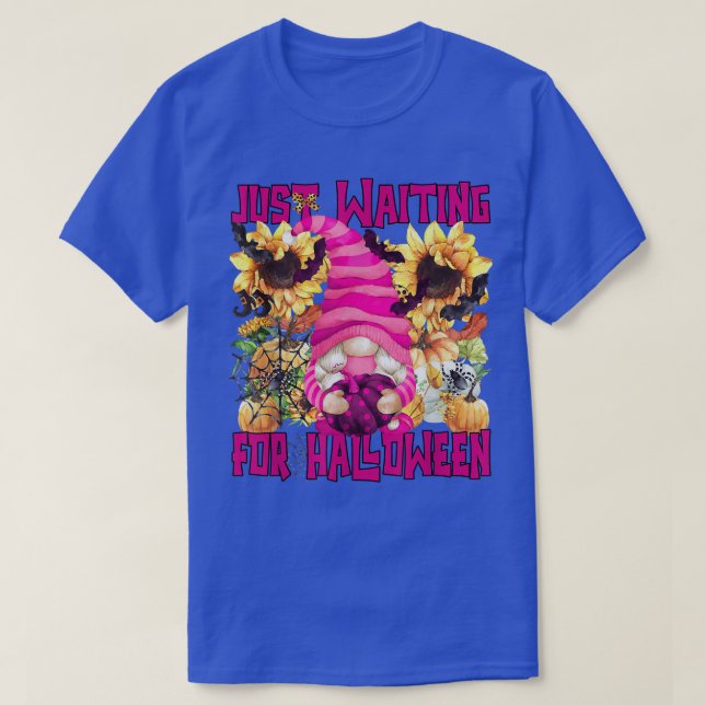 Pink Halloween Gnome Cute Sunflower Pattern For Wo T-Shirt (Design Front)