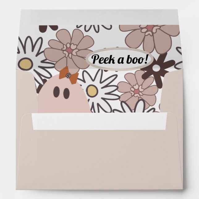 Pink Halloween Hidden Ghost Envelope (Back (Bottom))