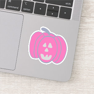 Pink Halloween Jack-o-lantern Sticker