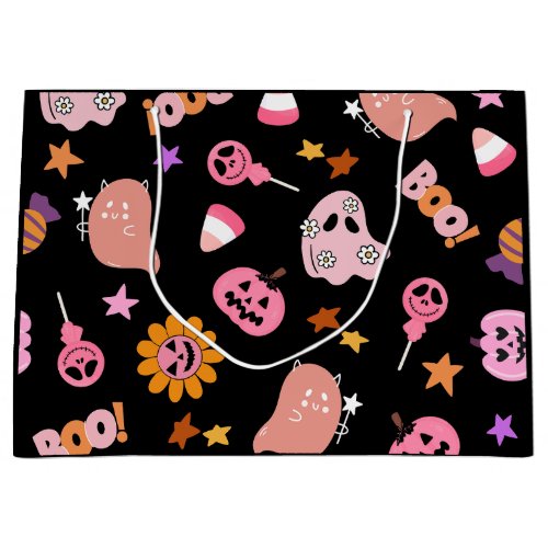 Pink Halloween Large Gift Bag