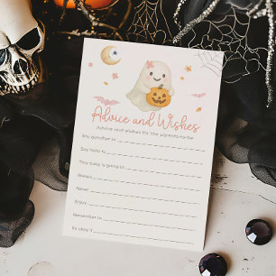 Pink Halloween Little Boo Advice and Wishes Game