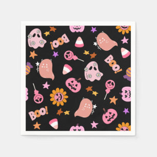 Pink Halloween Napkins