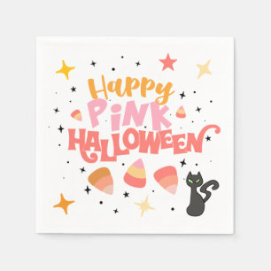 Pink Halloween Napkins