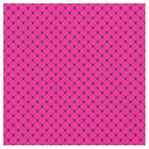 pink halloween skull crossbones print  fabric