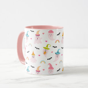 Pink Halloween Spooky Cute Ghost Coffee Mug