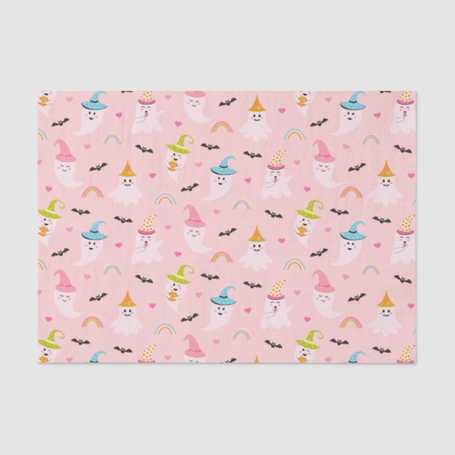 Pink Halloween Tissue Paper (Front)