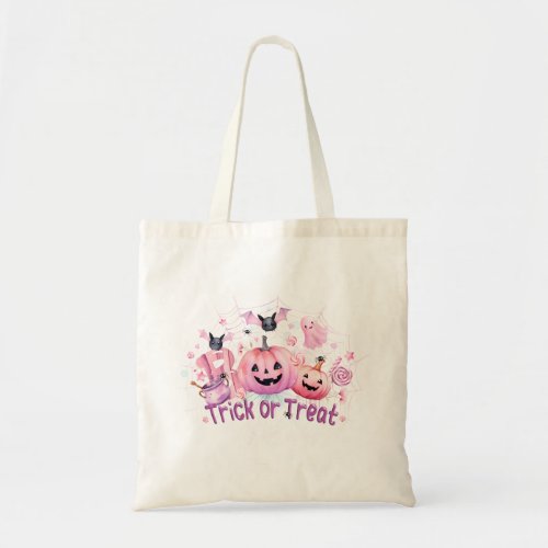 Pink Halloween Tote Bag
