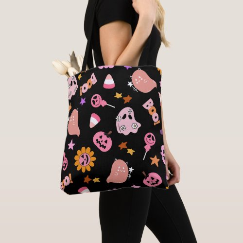 Pink Halloween Tote Bag