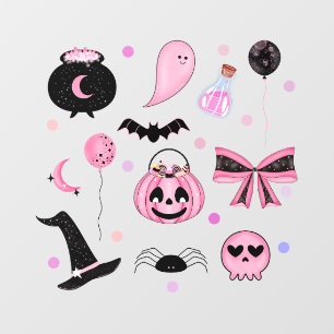 Pink Halloween Wall Decal