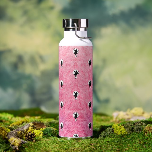 Pink Halloween Water Bottle by Poet Adiela Akoo (Outdoor)