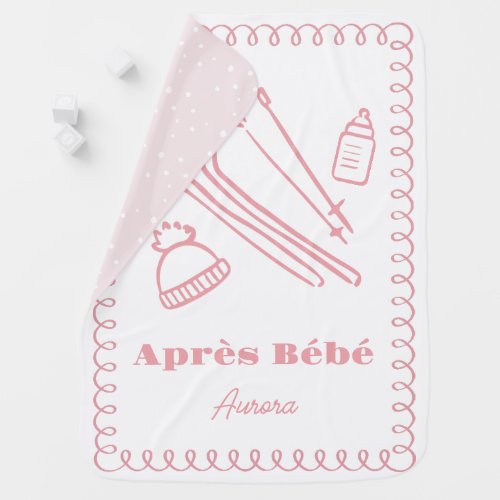 Pink Hand-Drawn Après Girl Bébé Baby Shower