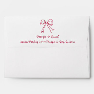  Pink Hand drawn scribble whimsical wedding Envelope