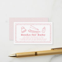 Pink Hand-Drawn Ski Baby Book Request