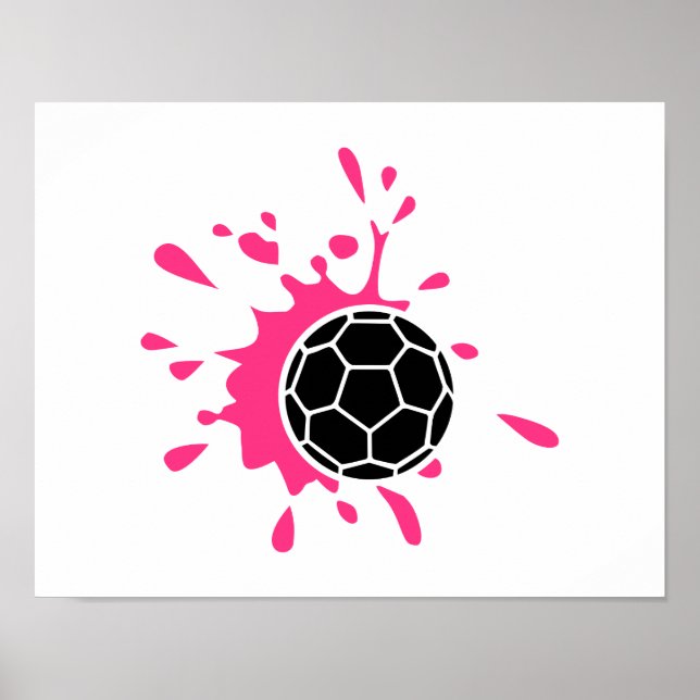 Pink handball splash poster (Front)