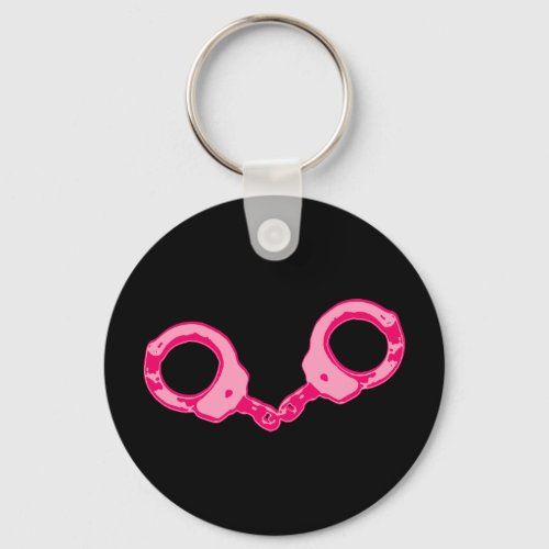 Pink Handcuffs Keychain