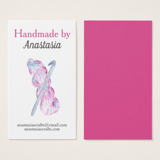 Pink Handmade Crochet Craft (Front & Back)