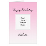 Pink Happy Birthday Add Your Photo Big Card Pink Happy Birthday Add Your Photo Big Card