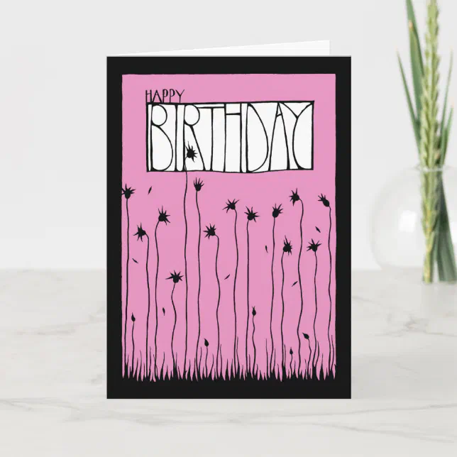 Pink Happy Birthday Card Zazzle