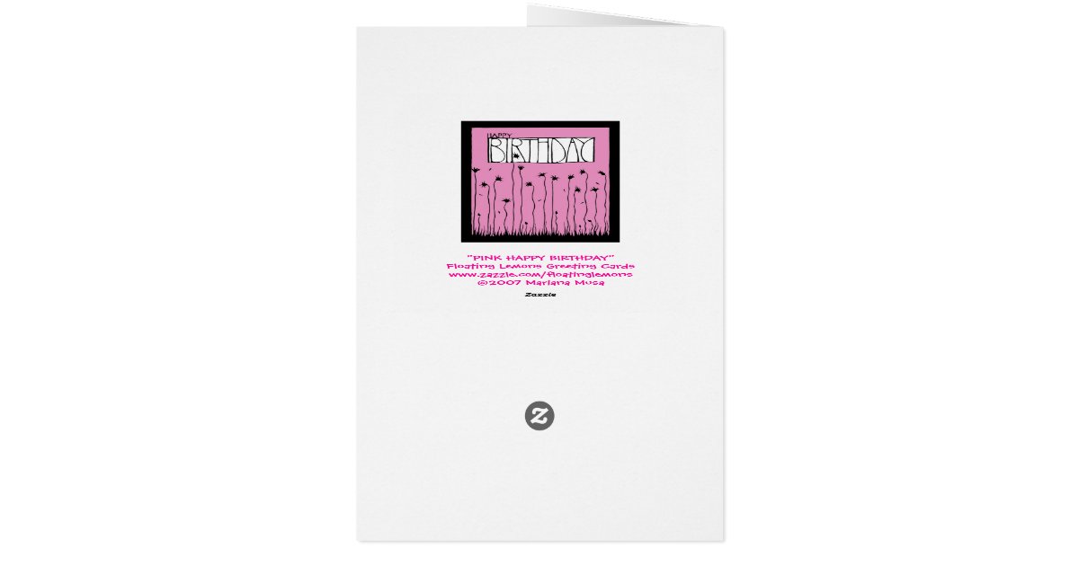 Pink Happy Birthday Card | Zazzle