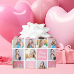 Pink Happy Birthday Girl Photo Collage Cute Teen Wrapping Paper<br><div class="desc">Chic pink wrapping paper with a 6 photo template collage of the birthday girl and her name monogrammed on the pretty squares next to a cute birthday cake. Beautiful personalized Happy Birthday gift wrap for a teen on her sweet 16 or other teenage year.</div>