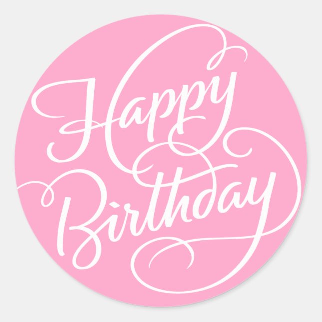 PINK HAPPY BIRTHDAY | STICKER (Front)