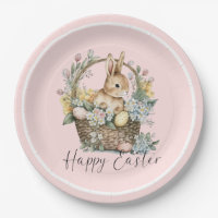 Pink Happy Easter Bunny