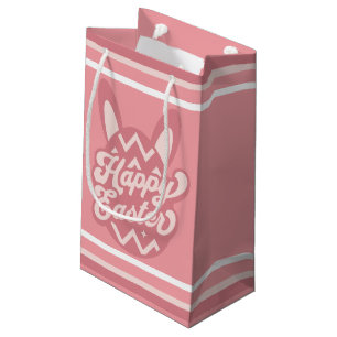 Pink Happy Easter Bunny Small Gift Bag