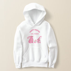Pink "Happy Easter", Power Girl  Hoodie