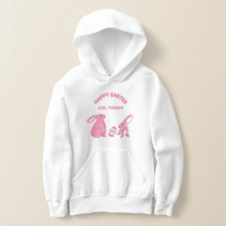 Pink "Happy Easter", Power Girl Hoodie