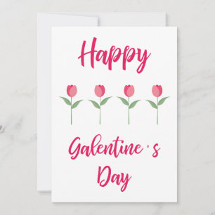 Pink Happy Galentine´s Day for Best Friend Card