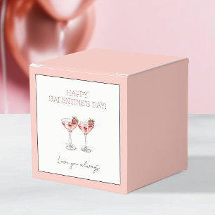 Pink Happy Galentine's Day Cocktails Love You Bff Favor Boxes