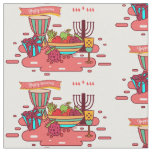 pink happy kwanzaa fabric