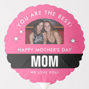 Pink Happy Mother's Day Coolest Mom Photo Balloon