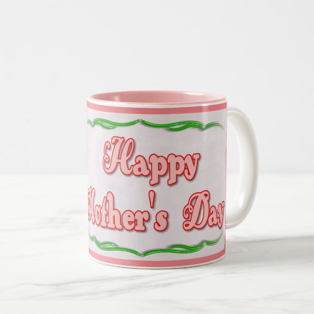 Pink Happy Mother's Day Mug (Front Right)