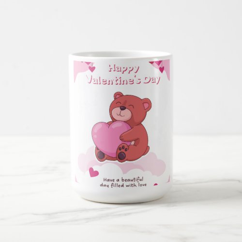 Pink Happy Valentines Day Coffee Mug