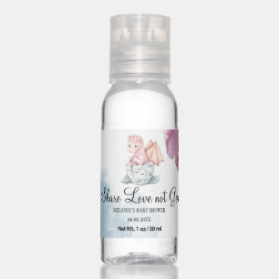 Pink Hatching Dragon Share Love Not Germs Hand Sanitizer