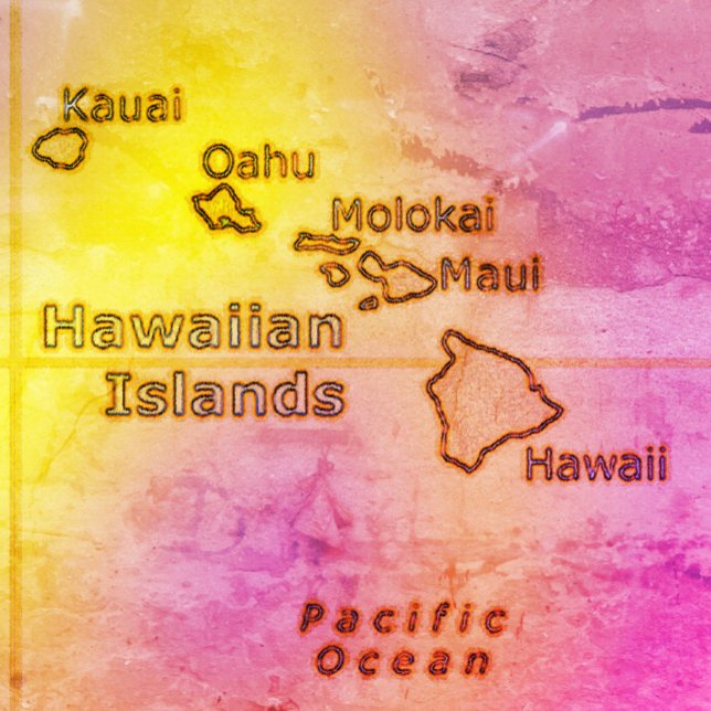 Pink Hawaiian islands vintage style 3 Ring Binder (Creator Uploaded)