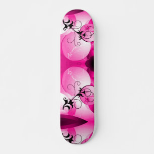 Pink Hawaiian Sunrise Cruiser Custom Pro Long Skateboard Deck