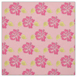 Pink Hawaiian Tropical Island Hibiscus Flower Fabric