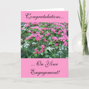 Pink Hawthorn Engagement Card